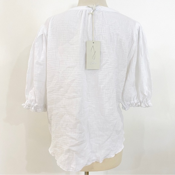 Joie 100% cotton gauze slightly oversized top with pleated shoulders - Picture 3 of 5